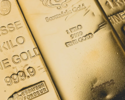 A close up of some gold bars